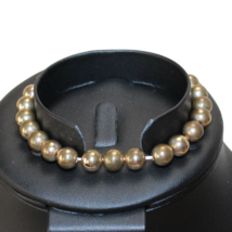Plastic Gold Tone 7.9mm Bead Ball Stretch Band Bracelet Distressed - £6.32 GBP