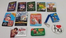 Walt Disney Movie Promo Pinback Button Pin Lot Annie Jungle Book Gordy Big Green - £11.18 GBP