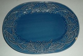 Vintage Bordallo Pinheiro 15&quot; Large Oval Serving Platter Butterfly and W... - $89.99