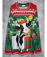 Ugly Christmas Sweater Cow Men 3XL 54-56 Drink Holder Pouch Holiday Part... - $29.99