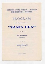 Szafa Gra Program A Polish Humor &amp; Song Revue Chicago Illinois 1960&#39;s - $17.82