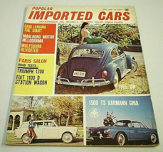 Popular Imported Cars Magazine April 1965 Triumph 1200 Ts Karmann Ghia Vw Bug - £13.36 GBP