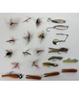 Vintage Professionally tied flies Fly Rod Fishing Bugs Bee + Lures Lot O... - £21.98 GBP