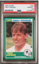1989 Score #270 Troy Aikman RC HOF - PSA 8.5 - Exceptional RC of a Hall of Famer - £54.18 GBP