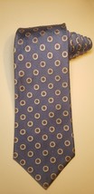 Vintage Polo Ralph Lauren 100% Silk Light Blue Geometric Tie Hand Made USA - $24.99