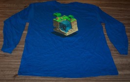 Funny Minecraft Fishing Long Sleeve T-Shirt Threadless Youth Xl - £14.64 GBP