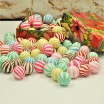 RESIN CANDY BALLS Multicolored Chocolate Candies Diy Rainbow Round Candi... - $5.99