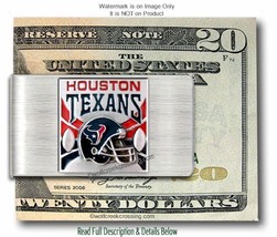 Houston Texans Stainless Steel Helmet Money Clip Football Hot! Nfl Free Ship F&#39; - £16.04 GBP