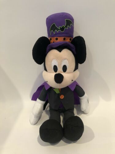 Primary image for Disney Halloween Mickey Mouse Stuffed Plush Bat On Hat 10” NWOT