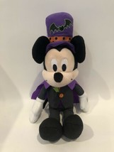 Disney Halloween Mickey Mouse Stuffed Plush Bat On Hat 10” NWOT - £13.35 GBP