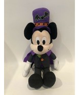 Disney Halloween Mickey Mouse Stuffed Plush Bat On Hat 10” NWOT - $16.95