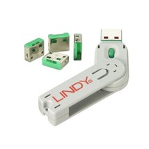 LINDY USB Port Blocker - Pack of 4 Colour Code: Green  - $56.00