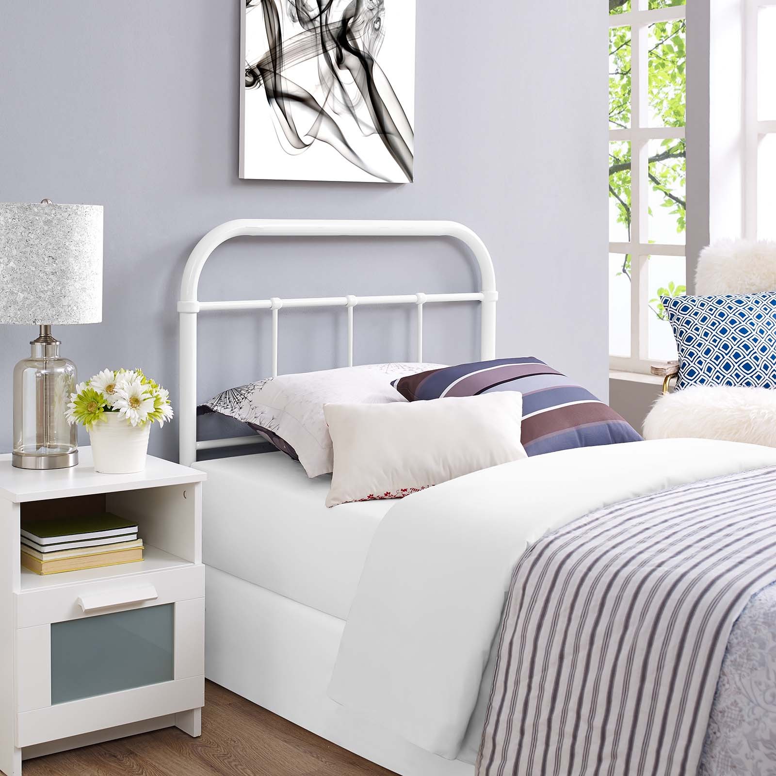 Serena Twin Steel Headboard White MOD-5534-WHI - $71.98