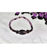 Purple Pearl and Nugget Stretch Bracelet - £7.92 GBP