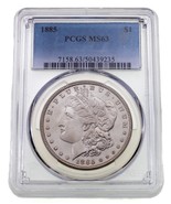 1885 Silver Morgan Dollar Graded By PCGS As MS63 Gorgeous Coin - $118.85