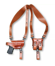 Fits Remington RM380 380 ACP 2.9”BBL Horizontal Leather Shoulder Holster #1209#R - £119.10 GBP