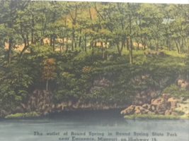 1952 Round  Springs State Park Eminence &amp; Mountain Grove , Mo Highway 19 Ozarks - £6.78 GBP