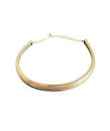 Vintage Sarah Coventry Gold Tone Omega Stretch Choker J Hook Closure Nec... - £18.71 GBP