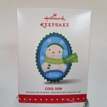Hallmark Keepsake 2015 Cook Son Snowman Plaque 3D Ornament Used in Box - £5.34 GBP