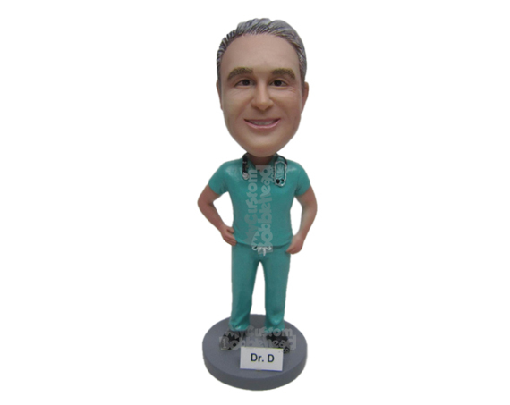 Primary image for Custom Bobblehead Doctor Ready For Surgery Wearing His Surgical Outfit - Careers