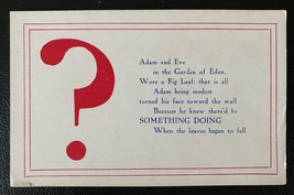 Early 1900&#39;s Postcard - Adam &amp; Eve Joke Card - $3.55