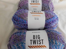 Big Twist Carousel Amethyst lot of 3 Dye lot 490784 - £15.17 GBP