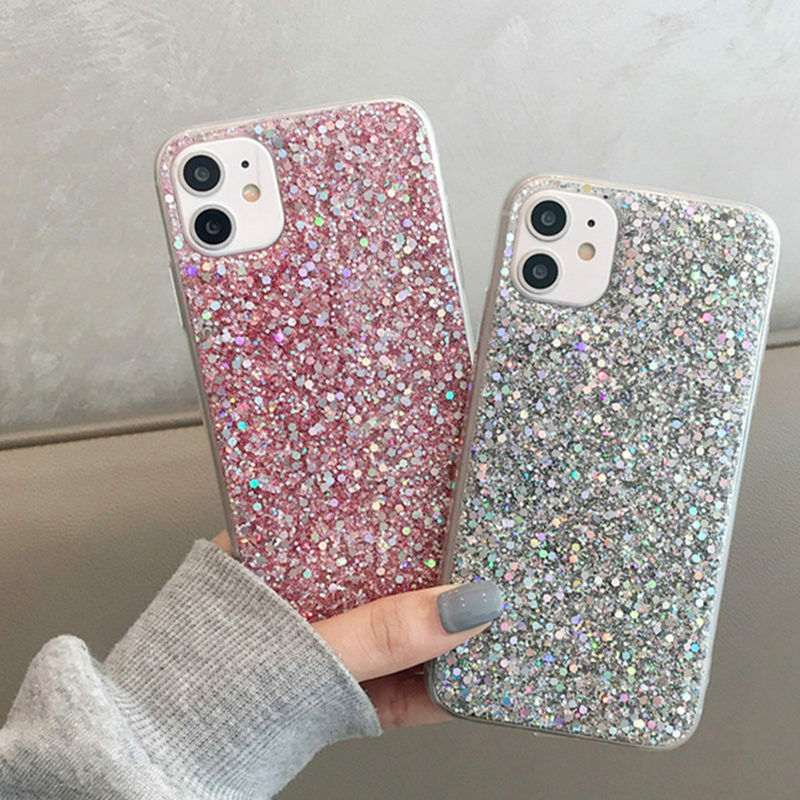 Apple iPhone 12 11 Pro Max X XS XR 7 8 Plus Bling Glitter Shockproof Back Case