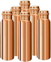 Designer Pure Copper Water Bottle With Lid For Ayurvedic Health Benefits... - $13.97+