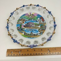 Vtg Atlantic City New Jersey Souvenir Decor Plate Gold Accents 8 inch di... - £11.53 GBP