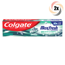 2x Packs Colgate Max Fresh Whitening Breath Strips Fluoride Toothpaste | 6oz - £11.55 GBP