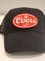 Banquet Coors Patched Black Mesh Low Profile Snapback Trucker Hat - $26.99
