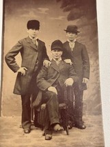 Tin Type Photographs Of Men Set of 2 Photos 3 x 2 Inches - £16.12 GBP