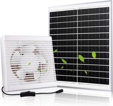 Solar Powered Exhaust Fan, 20W Solar Panel 8&quot; Shutter Vent Fan Kit for o... - £92.81 GBP