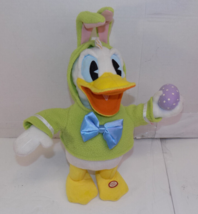Disney Hallmark Donald Duck &quot;Put Me Down&quot; Animated Easter Bunny Plush - £22.46 GBP