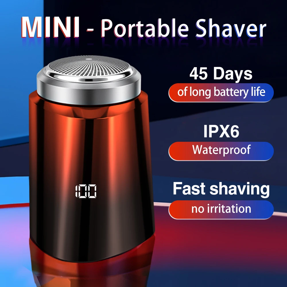 Portable Mini Electric Shaver for Men Beard USB Razor Mini Men&#39;s Shaving Machine - £19.24 GBP+
