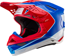 ALPINESTARS Supertech M10 Motorcycle Helmet - Aeon - MIPS® - Gloss Bright Red/Bl - $719.95