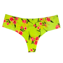NWT Victorias Secret PINK No Show Thong Panties Multi Color Floral Size XS - $14.88