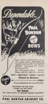 1956 Print Ad Paul Bunyan Archery Super-G Bows Buck Deer Minneapolis,Minnesota - £7.32 GBP