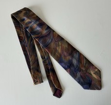 Vintage Philippe Longet Tie Multicolor Abstract - $163.71 MXN