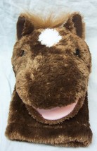 Aurora Nice Soft Brown Horse Hand Puppet 9&quot; Plush Stuffed Animal Toy - £15.82 GBP