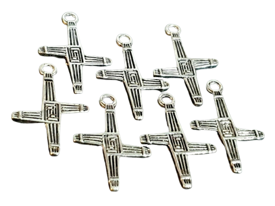 Brigid's Cross Charms Bridget Goddess Double Sided Charms Imbolc Celtic x 7