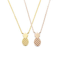 Summer Pineapple Pendant Necklace Stainless Steel - £5.58 GBP