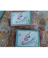NOS SNOWMAN FAMILY SLEDDING BOXED CHRISTMAS CARDS PAper magic group - €6,96 EUR