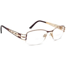 Cazal Women&#39;s Eyeglasses Purple/Gold Half Rim Metal Frame 53[]18 130 - £77.12 GBP