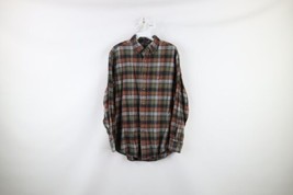 Vintage Pendleton Mens Medium Faded Collared Flannel Button Shirt Plaid Cotton - $39.55