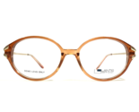 Lantis Eyeglasses Frames L6008 BRN Clear Orange Gold Round Full Rim 51-1... - $51.21