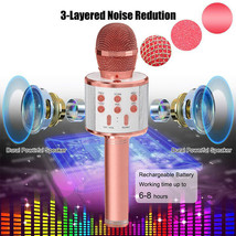 Wireless Bluetooth Handheld Karaoke Microphone Speaker Ktv Player Mic Party Us - £16.23 GBP