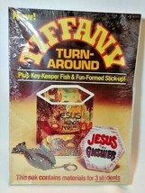 1984 Tiffany Turn Around Jesus is my Answer Jesus Leads Me Craft Kit NEW... - £10.08 GBP