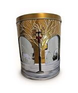 Stockmeyer Christmas Rotating Music Tin With Caramel Filled Butter Biscuits - $518.63 MXN