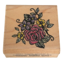 Comotion Rubber Stamp Rose Scene 2 Flowers Garden Nature Scene Maker Card Crafts - $4.99
